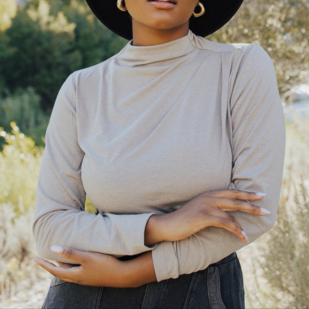 Brea Mock Neck Top